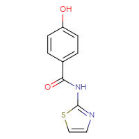 Chemical structure of 4-hydroxy-N-(1,3-thiazol-2-yl)benzamide - CSSB00000191589