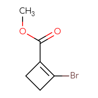 Chemical structure of methyl 2-bromocyclobut-1-ene-1-carboxylate - CSSB20271387941