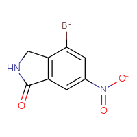 Chemical structure of 4-bromo-6-nitro-2,3-dihydro-1H-isoindol-1-one - CSSB00010743277