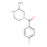 Chemical structure of 1-(4-fluorobenzoyl)-3-methylpiperazine - CSSB00005968681