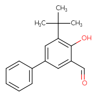 Chemical structure of 5-tert-butyl-4-hydroxy-[1,1'-biphenyl]-3-carbaldehyde - CSSB06584111453