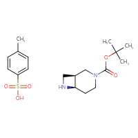 Chemical structure of 4-methylbenzene-1-sulfonic acid; tert-butyl (1S,6R)-3,7-diazabicyclo[4.2.0]octane-3-carboxylate - CSSB03496527576