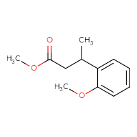 Chemical structure of methyl 3-(2-methoxyphenyl)butanoate - CSSB00000062544