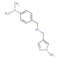 Chemical structure of N,N-dimethyl-4-({[(1-methyl-1H-pyrazol-4-yl)methyl]amino}methyl)aniline - CSSB00000497600