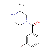Chemical structure of 1-(3-bromobenzoyl)-3-methylpiperazine - CSSB00005968684