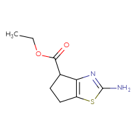 Chemical structure of ethyl 2-amino-4H,5H,6H-cyclopenta[d][1,3]thiazole-4-carboxylate - CSSB00012356662