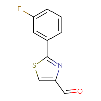 Chemical structure of 2-(3-fluorophenyl)-1,3-thiazole-4-carbaldehyde - CSSB00011361445