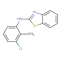 Chemical structure of N-(3-chloro-2-methylphenyl)-1,3-benzothiazol-2-amine - CSSB00000593427