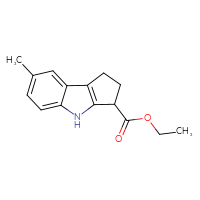 Chemical structure of ethyl 7-methyl-1H,2H,3H,4H-cyclopenta[b]indole-3-carboxylate - CSSB00133465401