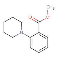Chemical structure of methyl 2-(piperidin-1-yl)benzoate - CSSB00000073254