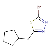 Chemical structure of 2-bromo-5-(cyclopentylmethyl)-1,3,4-thiadiazole - CSSB00011858800