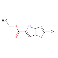 Chemical structure of ethyl 2-methyl-4H-thieno[3,2-b]pyrrole-5-carboxylate - CSSB00010160731