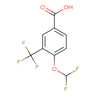 Chemical structure of 4-(difluoromethoxy)-3-(trifluoromethyl)benzoic acid - CSSB00005743008
