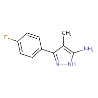 Chemical structure of 3-(4-fluorophenyl)-4-methyl-1H-pyrazol-5-amine - CSSB00011266956