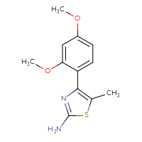 Chemical structure of 4-(2,4-dimethoxyphenyl)-5-methyl-1,3-thiazol-2-amine - CSSB00000589906