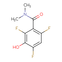 Chemical structure of 2,4,6-trifluoro-3-hydroxy-N,N-dimethylbenzamide - CSSB07020128074