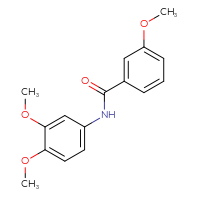 Chemical structure of N-(3,4-dimethoxyphenyl)-3-methoxybenzamide - CSSB00028010627