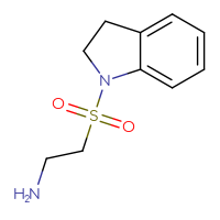 Chemical structure of 2-(2,3-dihydro-1H-indole-1-sulfonyl)ethan-1-amine - CSSB00000745030