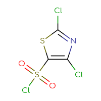 Chemical structure of dichloro-1,3-thiazole-5-sulfonyl chloride - CSSB00000737162