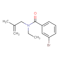 Chemical structure of 3-bromo-N-ethyl-N-(2-methylprop-2-en-1-yl)benzamide - CSSB00000192713