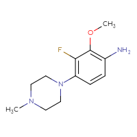 Chemical structure of 3-fluoro-2-methoxy-4-(4-methylpiperazin-1-yl)aniline - CSSB00160568569