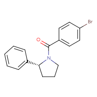 Chemical structure of (2R)-1-(4-bromobenzoyl)-2-phenylpyrrolidine - CSSB06389503476