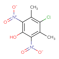 Chemical structure of 4-chloro-3,5-dimethyl-2,6-dinitrophenol - CSSB21123224171