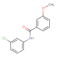 Chemical structure of N-(3-chlorophenyl)-3-methoxybenzamide - CSSB00027989255