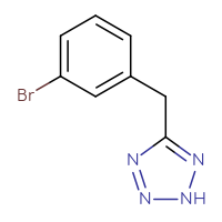 Chemical structure of 5-[(3-bromophenyl)methyl]-2H-1,2,3,4-tetrazole - CSSB00000695904