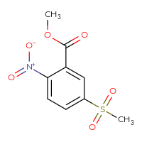 Chemical structure of methyl 5-methanesulfonyl-2-nitrobenzoate - CSSB00000726760