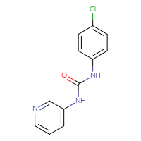 Chemical structure of 3-(4-chlorophenyl)-1-(pyridin-3-yl)urea - CSSB00046213764