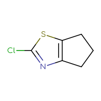 Chemical structure of 2-chloro-4H,5H,6H-cyclopenta[d][1,3]thiazole - CSSB00000693445