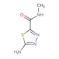 Chemical structure of 5-amino-N-methyl-1,3,4-thiadiazole-2-carboxamide - CSSB00012796175