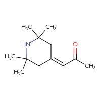 Chemical structure of 1-(2,2,6,6-tetramethylpiperidin-4-ylidene)propan-2-one - CSSB00010260180
