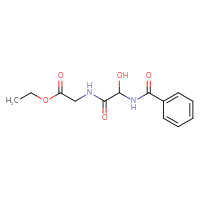Chemical structure of ethyl 2-[2-hydroxy-2-(phenylformamido)acetamido]acetate - CSSB21509665224
