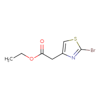 Chemical structure of ethyl 2-(2-bromo-1,3-thiazol-4-yl)acetate - CSSB00010153561
