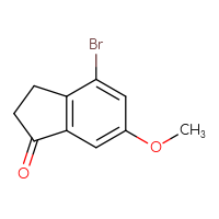 Chemical structure of 4-bromo-6-methoxy-2,3-dihydro-1H-inden-1-one - CSSB00012568814