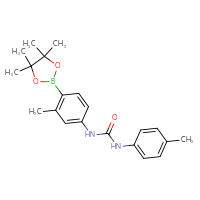Chemical structure of 1-[3-methyl-4-(4,4,5,5-tetramethyl-1,3,2-dioxaborolan-2-yl)phenyl]-3-(4-methylphenyl)urea - CSSB21332158022
