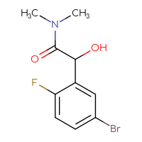 Chemical structure of 2-(5-bromo-2-fluorophenyl)-2-hydroxy-N,N-dimethylacetamide - CSSB00010908788