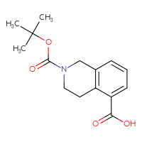 Chemical structure of 2-[(tert-butoxy)carbonyl]-1,2,3,4-tetrahydroisoquinoline-5-carboxylic acid - CSSB00012340407
