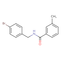Chemical structure of N-[(4-bromophenyl)methyl]-3-methylbenzamide - CSSB00003174696