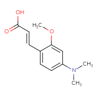 Chemical structure of (2E)-3-[4-(dimethylamino)-2-methoxyphenyl]prop-2-enoic acid - CSSB00010164562