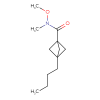 Chemical structure of 3-butyl-N-methoxy-N-methylbicyclo[1.1.1]pentane-1-carboxamide - CSSB06432493375