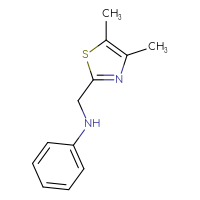 Chemical structure of N-[(4,5-dimethyl-1,3-thiazol-2-yl)methyl]aniline - CSSB00012346347