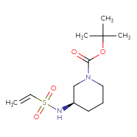 Chemical structure of tert-butyl (3R)-3-ethenesulfonamidopiperidine-1-carboxylate - CSSB00153714303