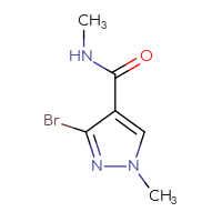 Chemical structure of 3-bromo-N,1-dimethyl-1H-pyrazole-4-carboxamide - CSSB00114086277