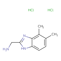 Chemical structure of 1-(4,5-dimethyl-1H-1,3-benzodiazol-2-yl)methanamine dihydrochloride - CSSB00015187110
