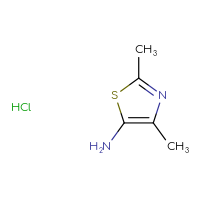 Chemical structure of dimethyl-1,3-thiazol-5-amine hydrochloride - CSSB00102946294