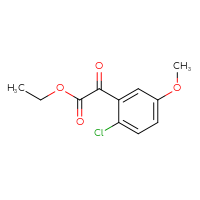 Chemical structure of ethyl 2-(2-chloro-5-methoxyphenyl)-2-oxoacetate - CSSB00010899940