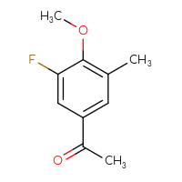 Chemical structure of 1-(3-fluoro-4-methoxy-5-methylphenyl)ethan-1-one - CSSB00015663715